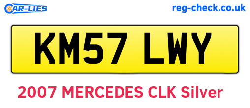 KM57LWY are the vehicle registration plates.
