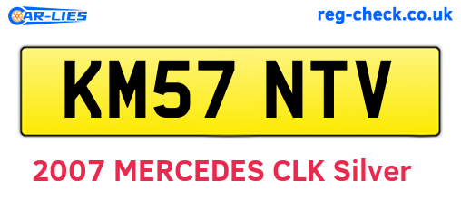 KM57NTV are the vehicle registration plates.