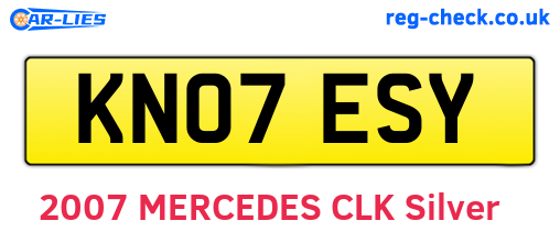 KN07ESY are the vehicle registration plates.