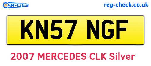 KN57NGF are the vehicle registration plates.