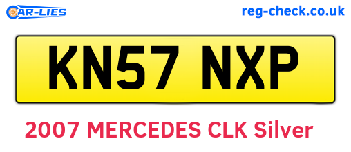 KN57NXP are the vehicle registration plates.