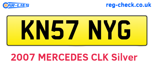 KN57NYG are the vehicle registration plates.