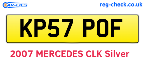 KP57POF are the vehicle registration plates.