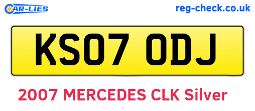 KS07ODJ are the vehicle registration plates.