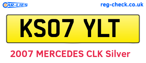 KS07YLT are the vehicle registration plates.