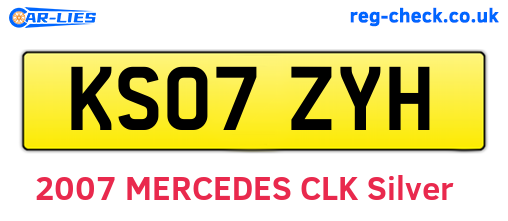 KS07ZYH are the vehicle registration plates.