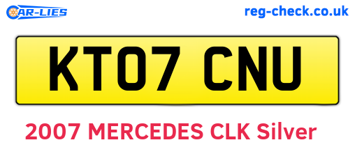 KT07CNU are the vehicle registration plates.