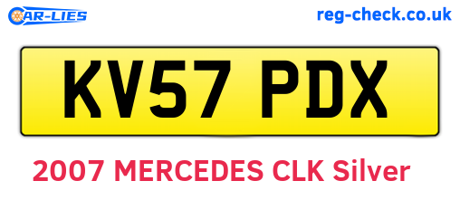 KV57PDX are the vehicle registration plates.