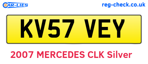 KV57VEY are the vehicle registration plates.