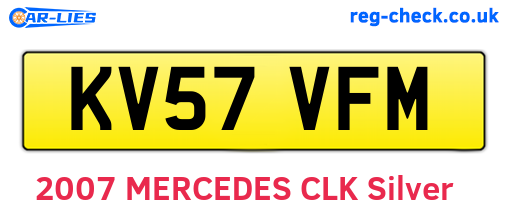 KV57VFM are the vehicle registration plates.