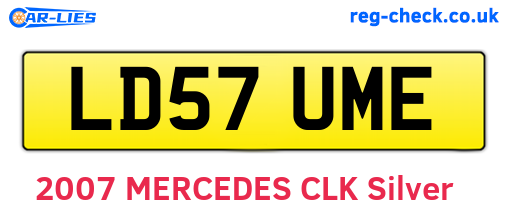 LD57UME are the vehicle registration plates.