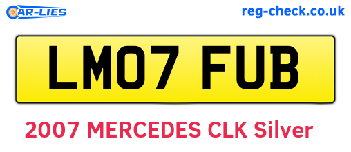 LM07FUB are the vehicle registration plates.