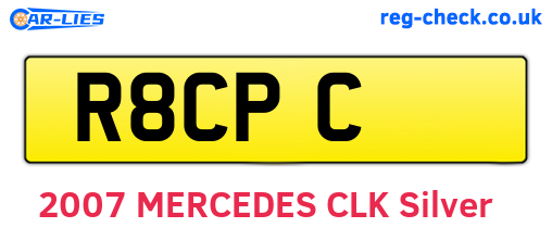 R8CPC are the vehicle registration plates.