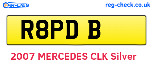 R8PDB are the vehicle registration plates.
