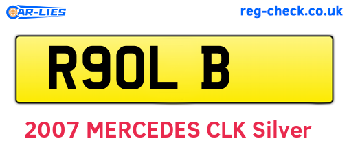 R9OLB are the vehicle registration plates.