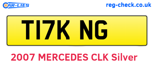 T17KNG are the vehicle registration plates.