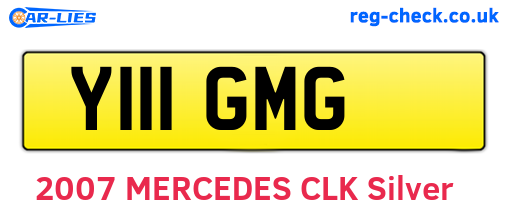 Y111GMG are the vehicle registration plates.