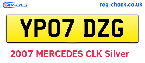 YP07DZG are the vehicle registration plates.