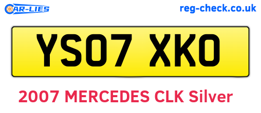 YS07XKO are the vehicle registration plates.