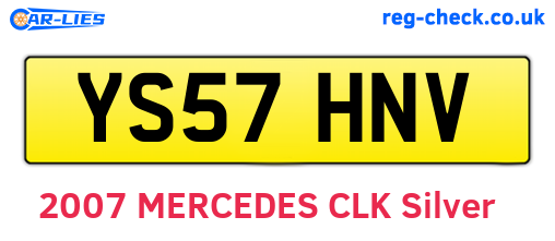 YS57HNV are the vehicle registration plates.