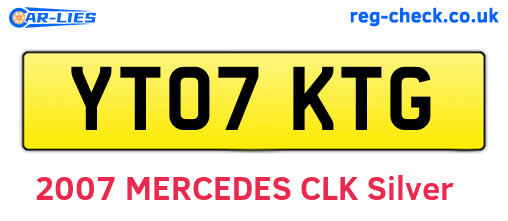 YT07KTG are the vehicle registration plates.
