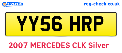 YY56HRP are the vehicle registration plates.