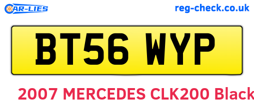 BT56WYP are the vehicle registration plates.