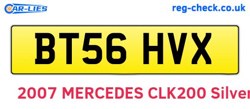 BT56HVX are the vehicle registration plates.