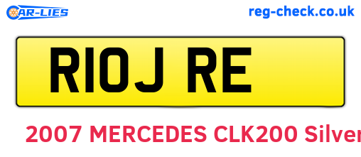 R10JRE are the vehicle registration plates.