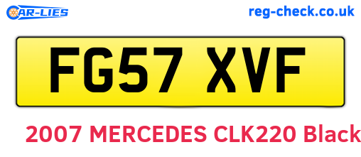 FG57XVF are the vehicle registration plates.