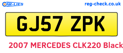 GJ57ZPK are the vehicle registration plates.