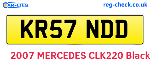 KR57NDD are the vehicle registration plates.