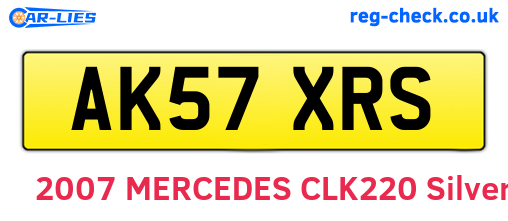 AK57XRS are the vehicle registration plates.