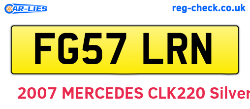 FG57LRN are the vehicle registration plates.