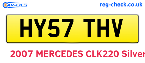 HY57THV are the vehicle registration plates.