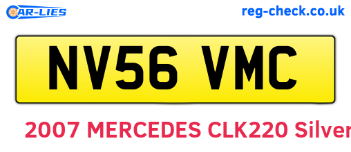 NV56VMC are the vehicle registration plates.