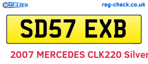 SD57EXB are the vehicle registration plates.