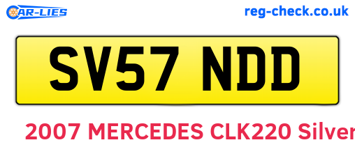 SV57NDD are the vehicle registration plates.