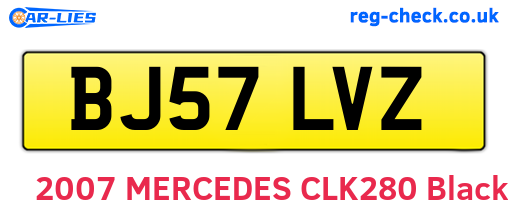 BJ57LVZ are the vehicle registration plates.