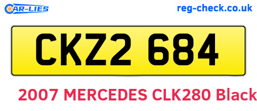 CKZ2684 are the vehicle registration plates.