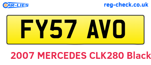 FY57AVO are the vehicle registration plates.