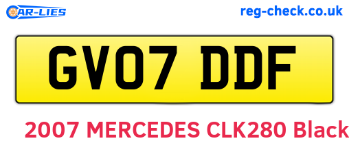 GV07DDF are the vehicle registration plates.