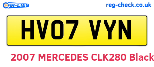HV07VYN are the vehicle registration plates.
