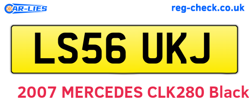 LS56UKJ are the vehicle registration plates.