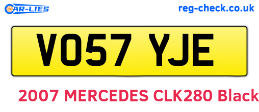VO57YJE are the vehicle registration plates.