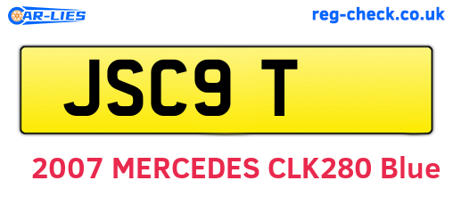 JSC9T are the vehicle registration plates.