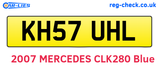 KH57UHL are the vehicle registration plates.