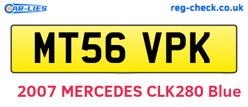 MT56VPK are the vehicle registration plates.