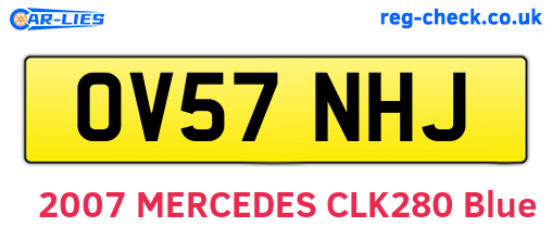 OV57NHJ are the vehicle registration plates.