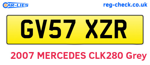 GV57XZR are the vehicle registration plates.